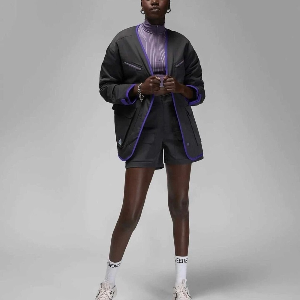 Women's Black and Purple Jordan Jacket